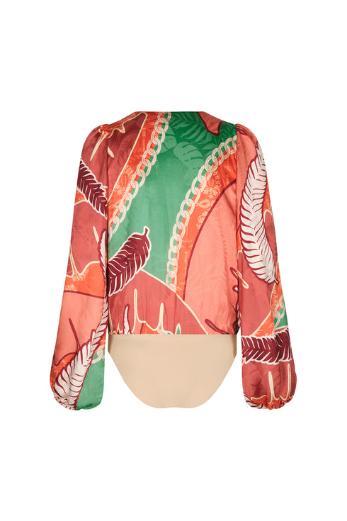 Sambale Jacquard Bodysuit / Coral